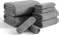 8 Piece Bath Towel Set Grey |2 Oversized Large Bath Sheet, 2 Hand Towels by JessyHome