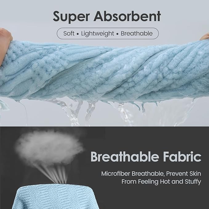 JML Microfiber Bath Towels, Large Bathroom Towel 2 Pack, Super Absorbent and - Image 4