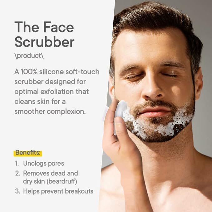 Silicone Face Scrubber for Men Facial Cleansing Brush Silicone Face Wash Brush - Image 3