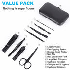 8 PCS Nail Clippers, ONEHERE Premium Manicure Set, Professional Grooming Gift - Image 3
