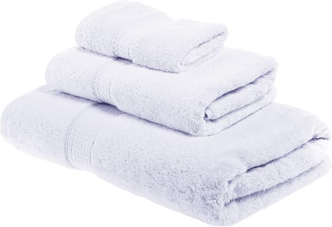 SUPERIOR Egyptian Cotton Pile 3 Piece Towel Set, Includes 1 Bath, 1 Hand by SUPERIOR