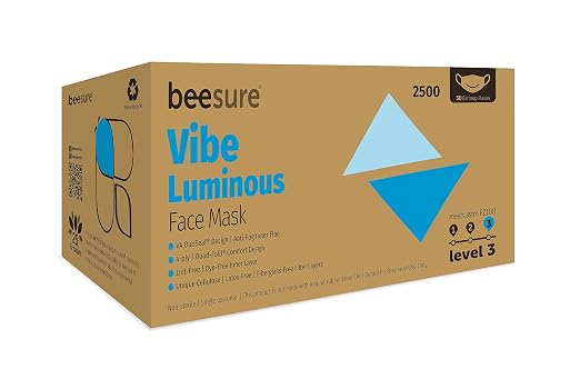 BeeSure Vibe Face Masks, Luminous Blue by Beesure
