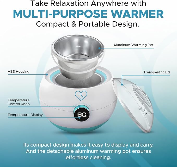 Multi-Purpose Oil & Massage Gel Warmer, Electric Wax Melter, Includes Aluminum - Image 2