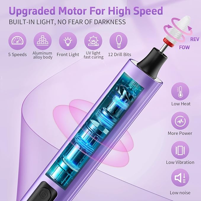 Electric Nail Drill Cordless Nail File - Image 2