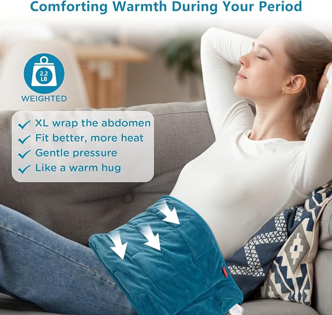 Comfytemp Weighted Heating Pad for Back & Period, FSA Eligible Electric Heat Pad - Image 2