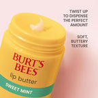 Burt's Bees Sweet Mint Lip Butter, Repairs Dry Lips, 24 Hour Hydration - Image 5