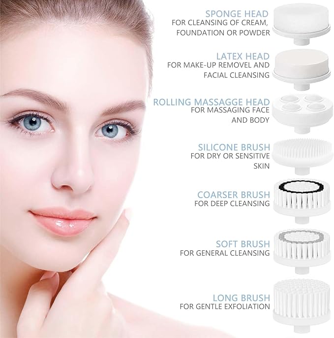 Rechargeable Facial Cleansing Spin Brush Set - Image 2