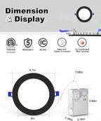 VOLISUN 12 Pack 6 Inch Black Recessed Light - Image 4