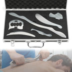 6-Piece Gua Sha Muscle Stainless Steel Scraper Massage Tool Set by ISXACFF