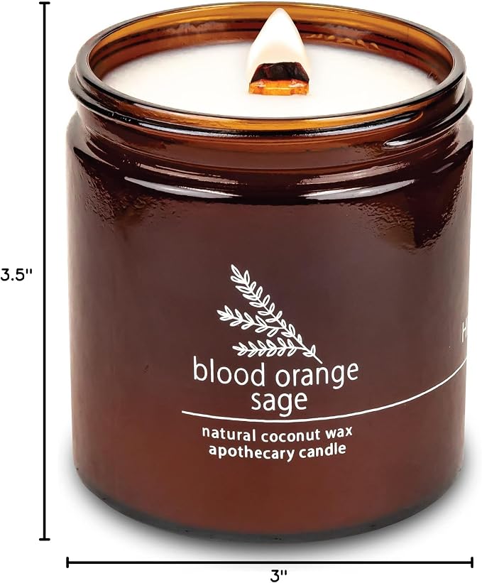 Hemlock Park Blood Orange Sage Apothecary Hand-Poured Scented Candle | - Image 6