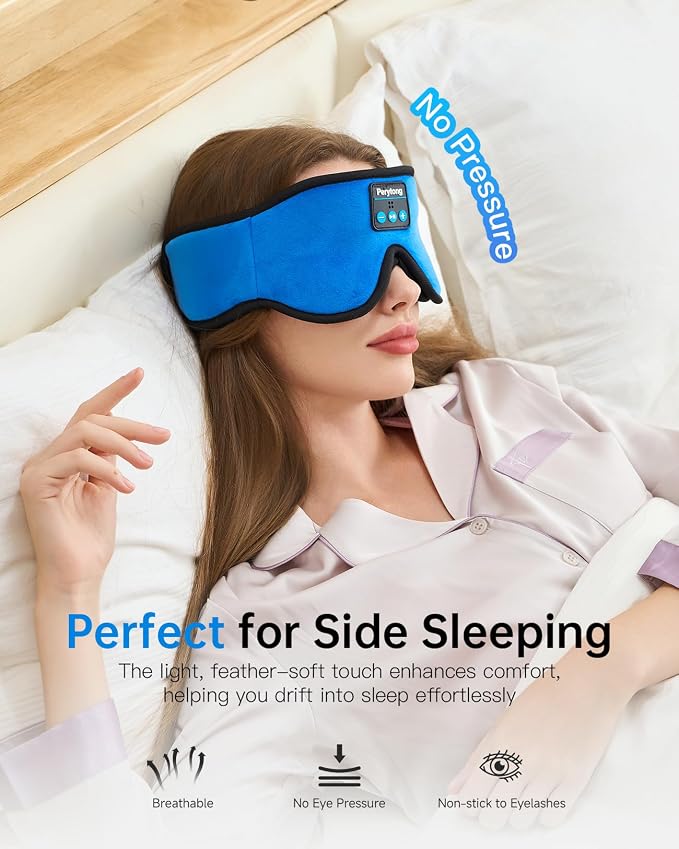 Sleep Mask with Bluetooth 5.4 Headphones, Wireless Music Sleep Eye Mask - Image 2