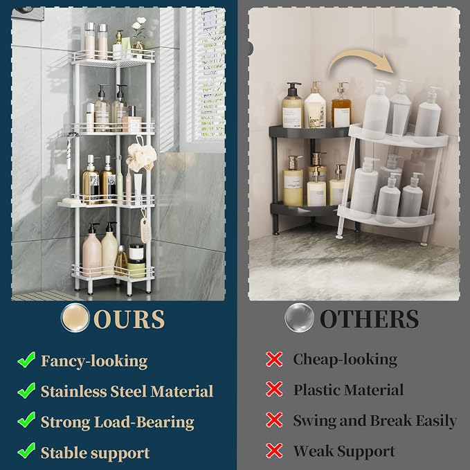 Consumest Corner Shower Caddy Standing - Image 2
