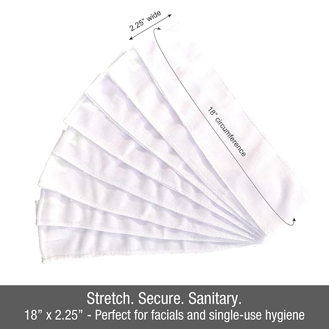 APPEARUS Disposable Headbands without Closure Stretch Cotton Cloth Spa Facial - Image 2