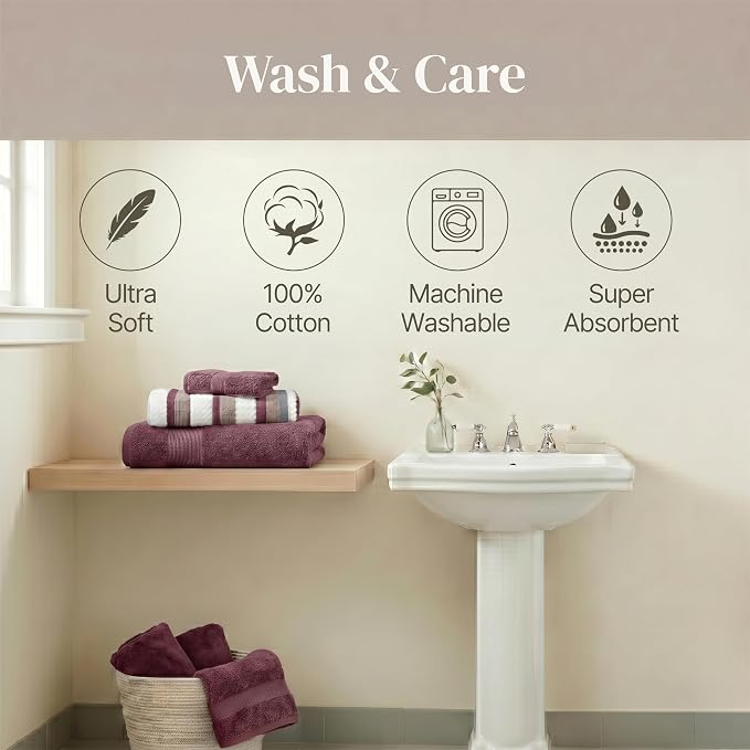 Modern Threads Pax 6-Piece Reversible Yarn Dyed Jacquard Towel Set - Image 7