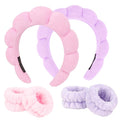 6Pcs Spa Set, Terry Cloth Headbands & Wrist Washbands by ACO-UINT