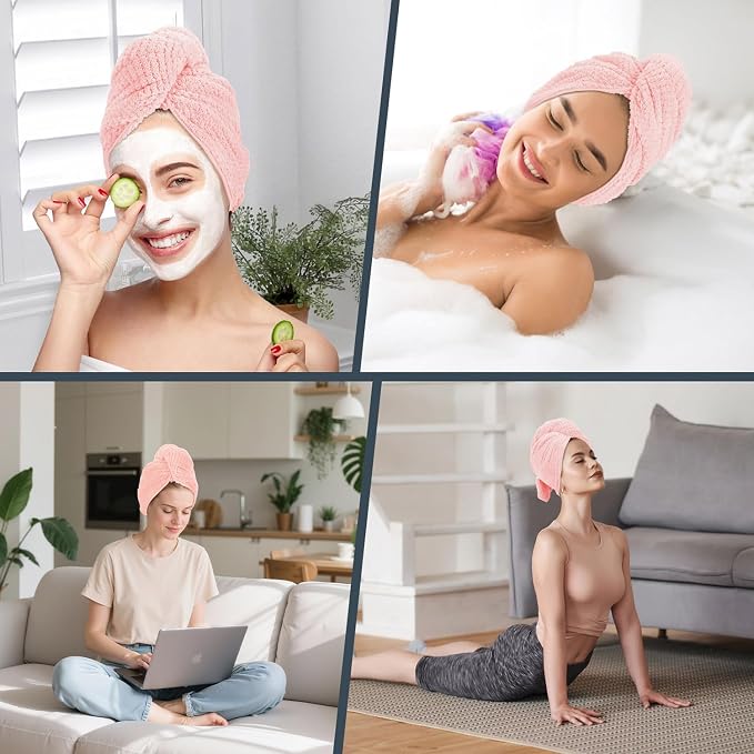 BEoffer 2 Pack Microfiber Hair Towel - Image 6