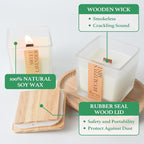 Eucalyptus Mint Scented Candle, 7.04oz 40 Hour Burn, Natural Soy Wax - Image 6