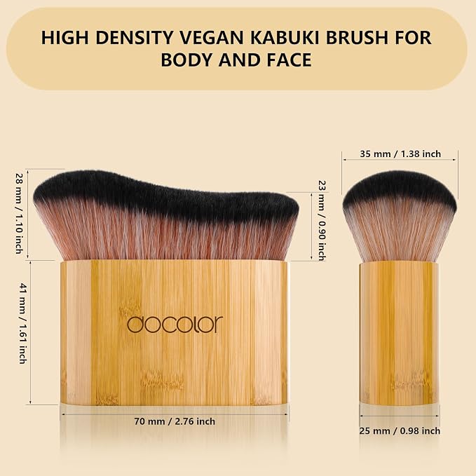 docolor Self Tanner Brush Large Body Makeup Brush, Soft Vegan Tanning Brush no - Image 2