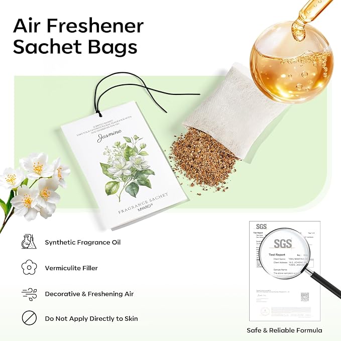 MYARO 12 Pack Jasmine Scented Sachets - Image 4