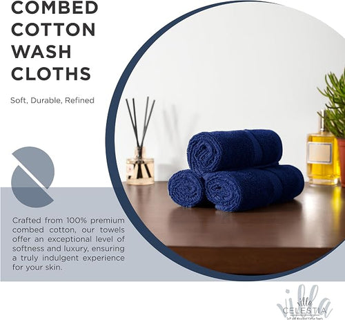 100% Cotton Wash Cloth for face & Body Set of 12, Sustainable, Highly Absorbent - Image 2
