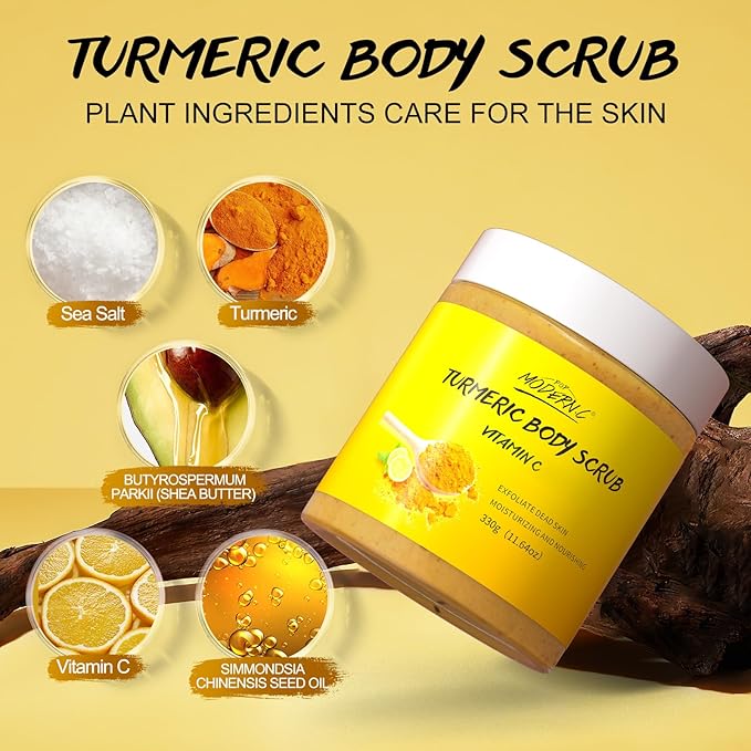 POP MODERN.C Turmeric and Vitamin C Body Scrub Remove Dead Skin Improve Dark - Image 5