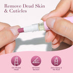 Ceramic Cuticle Pusher & Oil Pen, 2ml Rose + Fragrance Free Scented Nail Care - Image 6