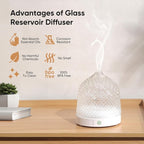 Lecdura Glass Essential Oil Diffuser, 200ml Ultrasonic Aroma Diffusers - Image 3