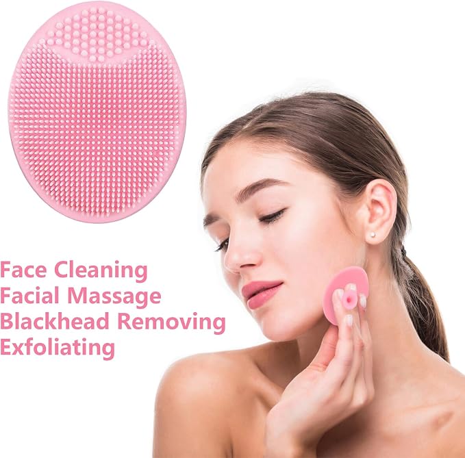 MCIGICM 20PCS Face Scrubber, Silicone Facial Cleansing Brush Face Exfoliator - Image 3