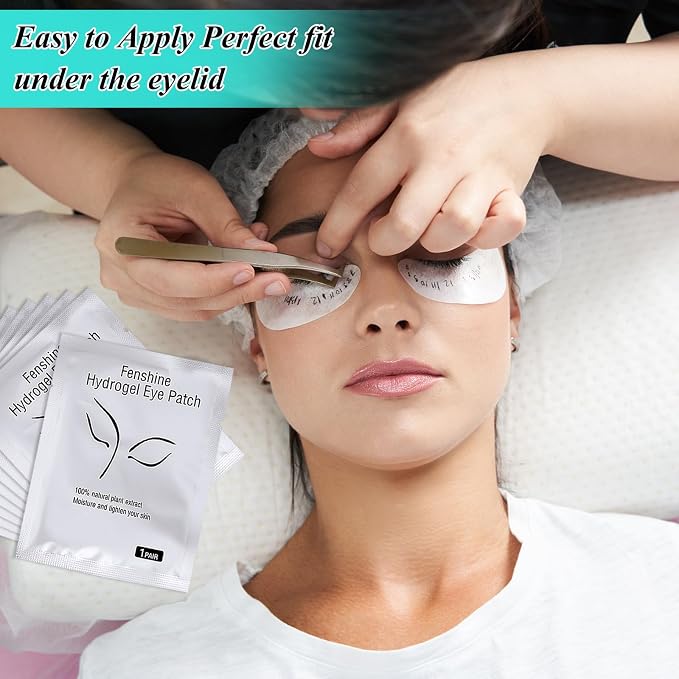 fenshine 100 Pairs Eyelash Extension Eye Pads Lint Free Hydrogel Eye Patches - Image 4
