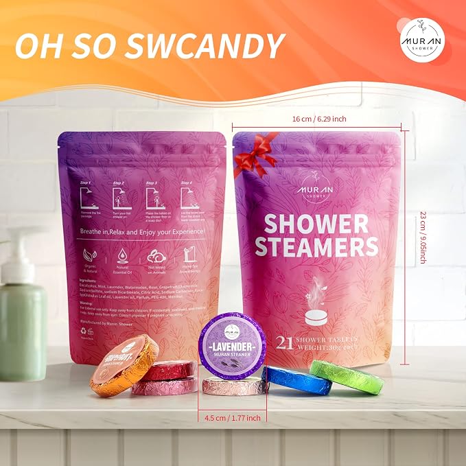 Shower Steamers Aromatherapy 21-Pack Shower Bombs Birthday Day Gifts - Image 7