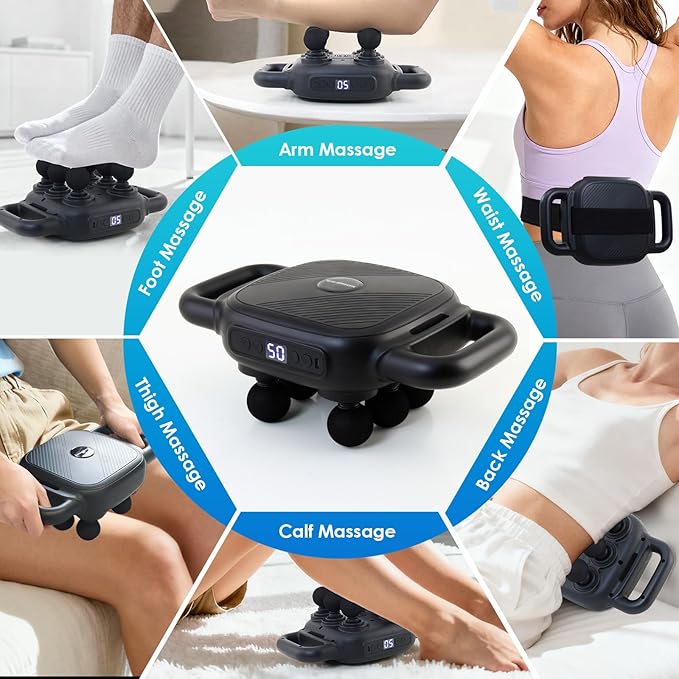 Six Head Massage Gun with 50 Adjustable Intensities & 9 Modes, Massage Gun - Image 6