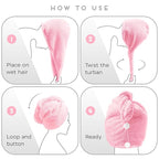 SimpleField 2 Pack Microfiber Hair Towel Wrap - Image 6