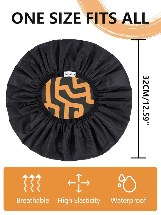 Years calm Men Shower Cap Reusable Waterproof, Dual-Layer Design, Double-Sided - Image 5