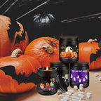4 Pack Black Halloween Scented Candles -7oz Soy Wax Candles - Image 8