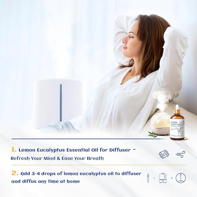 HIQILI Lemon Eucalyptus Oil, for Spary, 100% Pure Natural - Image 3