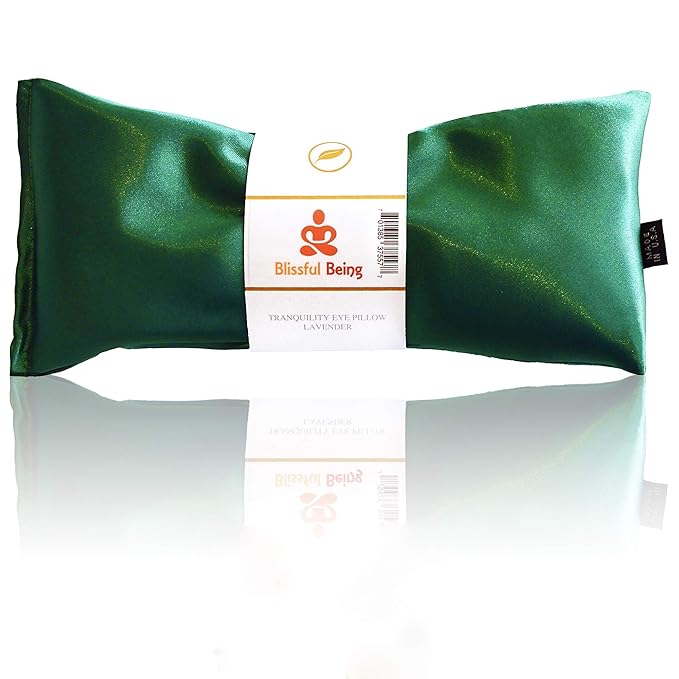 Lavender Eye Pillow | Hot or Cold Weighted Satin Eye Mask perfect by Blissful+Being
