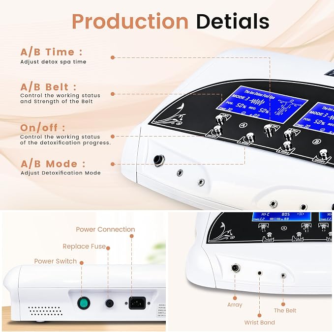 LeCuag Dual Ionic Foot Bath Detox Machine, Negative Ion Foot Spa Cleanse - Image 3