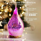 Porseme 280ml Essential Oil Diffuser, 3D Glass Aromatherapy Diffusor, - Image 3