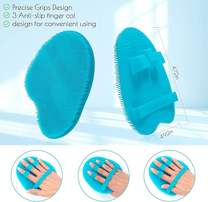 1 Pack Pure Silicone Food-Grade Body Brush Shower Cleansing Scrubber Gentle - Image 2