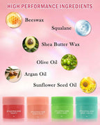Lip Sleeping Mask Set-4 Pcs Moisturize & Nourish Lip Balm, Repair - Image 5