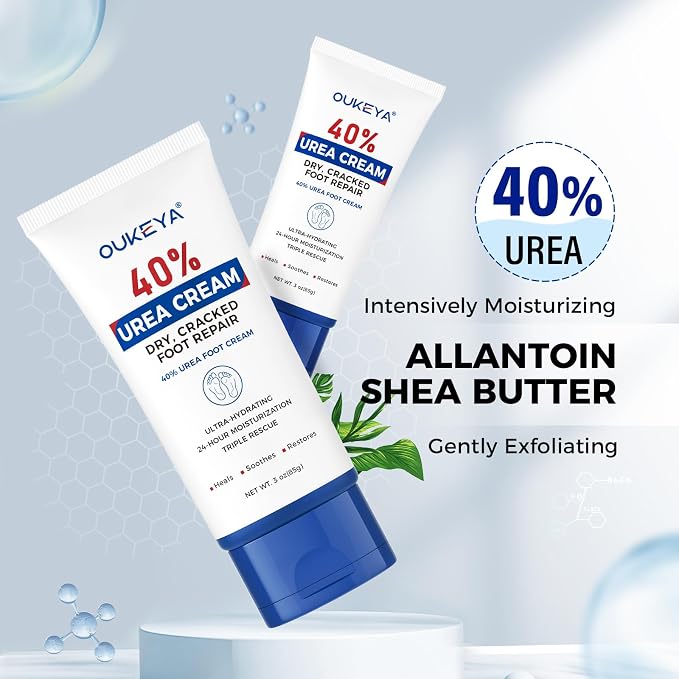 OUKEYA Urea Cream 40 Percent Tube 3 Oz, Foot & Hand Cream - Image 8