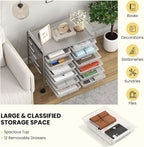 Giantex 12 Drawers Rolling Cart, Mobile Storage Drawer Cart, Classroom - Image 7