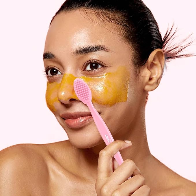 MSQ 3PCS Lip Scrub Brush, Double-end Silicone Nose Clean Brush Lip Exfoliating - Image 2