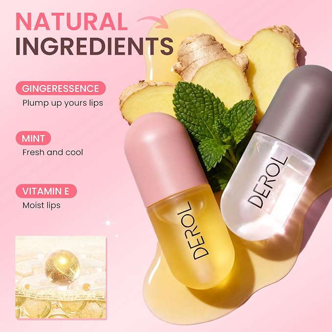 DEROL Lip Plumper by Vafee, Natural Lip Plumper and Lip Care Serum, Lip Enhancer - Image 6
