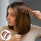 2 Pack Wooden Head Scalp Massager Comb, Scalp Massager Loc Comb Wooden Scalps - Image 3