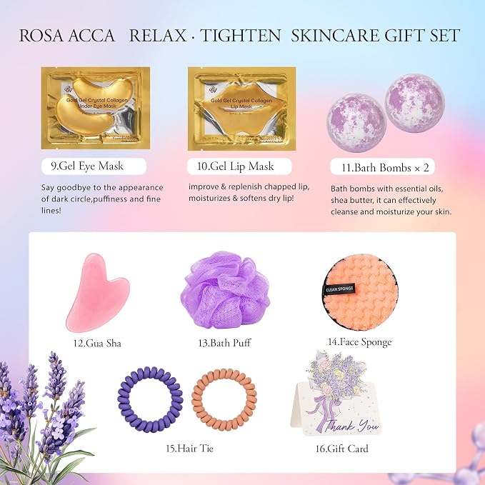 Mother's Day Gifts for Mom, Bath and Body Gifts Basket Set for Women, - Image 5