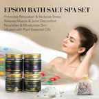Epsom Bath Salts for Soaking Lavender, Eucalyptus & Rose Bath Salts for Women - Image 7