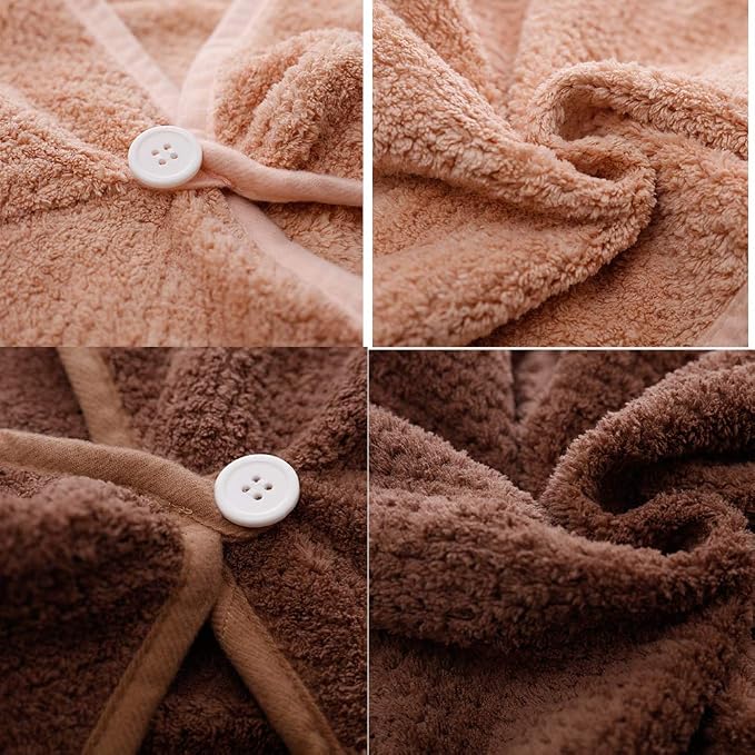 M-bestl 2 Pack Hair Drying Towels, Hair Wrap Towels, Absorbent Microfiber Hair - Image 4