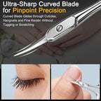 Cuticle Scissors, Extra Fine Curved Manicure & Pedicure Nail Scissor - Image 2