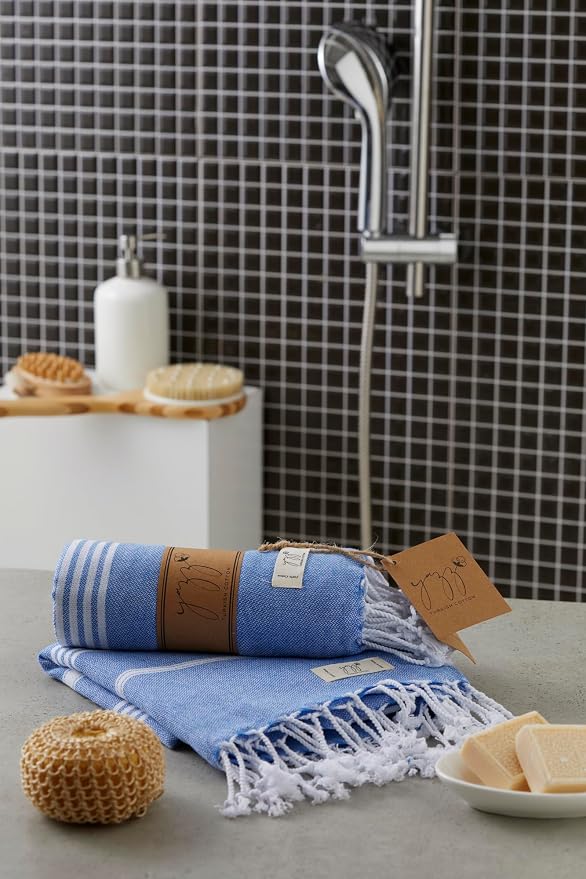 Hand Towels - Set of 2, Decorative Peshtemal Cotton Hand Towels - Image 8